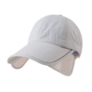 Wide Brim Adjustable Sports Visor Cap, Foldable Outdoor Sun Hat - Beige-1