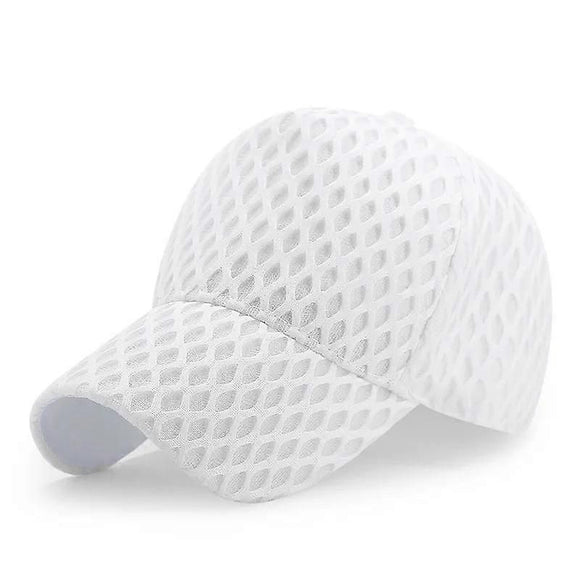 Oversize Mesh Trucker Cap, Big Brim Breathable Baseball Cap for Summer - Black L