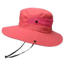 Wide Brim Bucket Hat, Breathable Hiking Fisherman Sun Hat, Rose Red-1