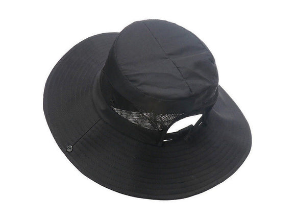 Wide Brim Bucket Hat, Breathable Hiking Fisherman Sun Hat, Orange