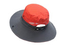 Wide Brim Bucket Hat, Breathable Hiking Fisherman Sun Hat, Orange Gray-3