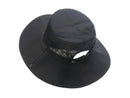 Wide Brim Bucket Hat, Breathable Hiking Fisherman Sun Hat, Black-3