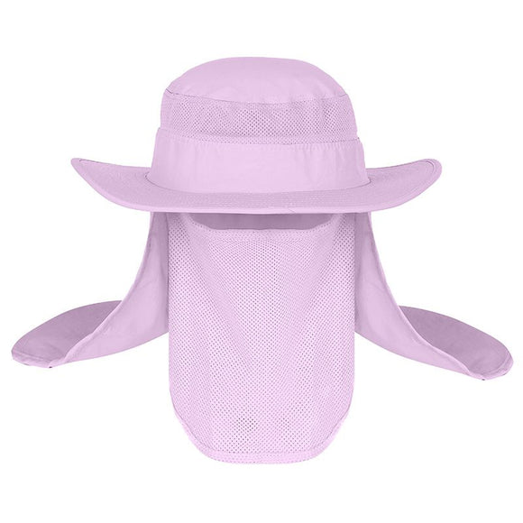 Foldable Nylon Fishing Hat with Mesh Vents, UV Protection Hiking Flap Cap