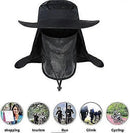Foldable Nylon Fishing Hat with Mesh Vents, UV Protection Hiking Flap Cap-2