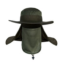 Foldable Nylon Fishing Hat with Mesh Vents, UV Protection Hiking Flap Cap-1