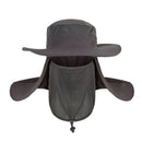 Foldable Nylon Fishing Hat with Mesh Vents, UV Protection Hiking Flap Cap-1