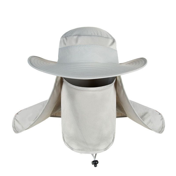 Foldable Nylon Fishing Hat with Mesh Vents, UV Protection Hiking Flap Cap
