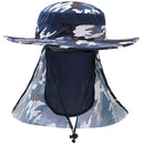 Foldable Nylon Fishing Hat with Mesh Vents, UV Protection Hiking Flap Cap-1