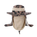 Foldable Nylon Fishing Hat with Mesh Vents, UV Protection Hiking Flap Cap-1