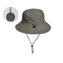 Waterproof Foldable Fisherman Hat, Nylon Fishing and Hiking Sun Hat, Army Green-1