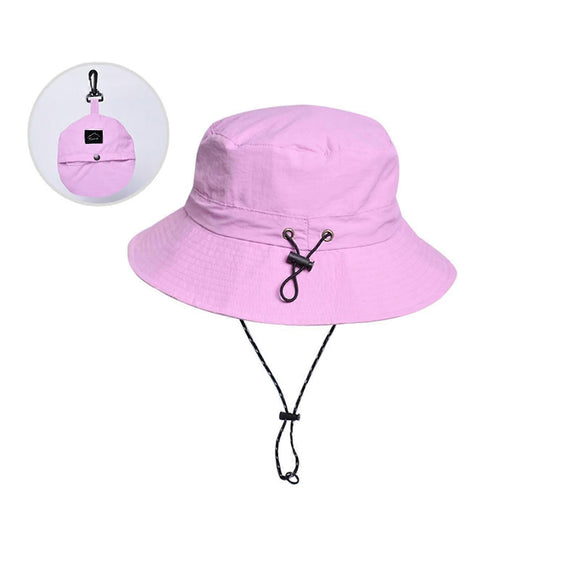 Waterproof Foldable Fisherman Hat, Nylon Fishing and Hiking Sun Hat, Purple