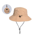 Waterproof Foldable Fisherman Hat, Nylon Fishing and Hiking Sun Hat, Khaki-1
