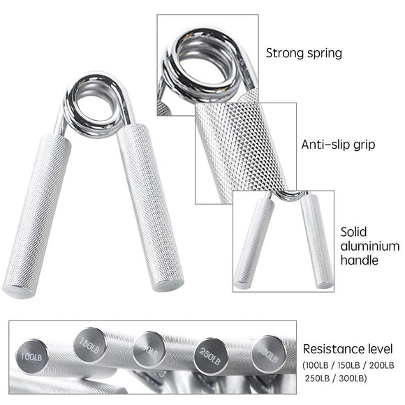 300LB Hand Grip No Slip Heavy-Duty Grip Strengthener Wrist & Forearm Hand Exerciser Developer Strengthener Home Gym Fitness