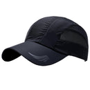 Quick Drying Breathable Baseball Cap, Adjustable Outdoor Sun Sports Hat, Black-1