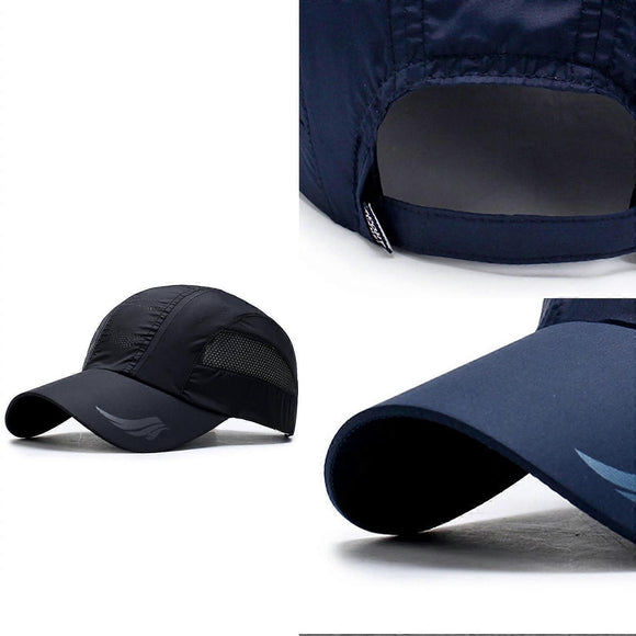 Quick Drying Breathable Baseball Cap, Adjustable Outdoor Sun Sports Hat, Rose Red