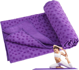 Non-slip High Temperature Yoga Towel Blue 183x63cm Microfiber 1pc