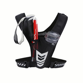 Reflective Running Vest One Size Mesh Lightweight Adjustable Breathable with Phone Pocket 1pc - 0