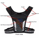 Reflective Running Vest One Size Mesh Lightweight Adjustable Breathable with Phone Pocket 1pc-6