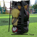 1pc Ball Storage Bag Black L Mesh Net Bag for Basketball Football Volleyball-2