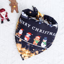 Dog Christmas Triangle Scarf Cotton Cartoon (Anhui hair) triangle scarf black glittering Small size (suitable for pets within 10 Jin)-1