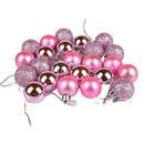 Plastic Christmas Decoration Balls 3cm 24 Pack Degree 3cm black 24 Pack-1