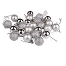 Plastic Christmas Decoration Balls 3cm 24 Pack Degree 3cm black 24 Pack-4