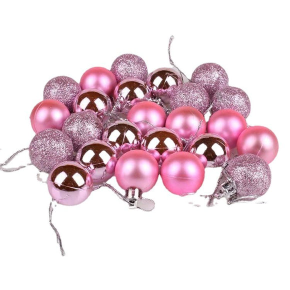 Plastic Christmas Decoration Balls 3cm 24 Pack Degree 3cm black 24 Pack
