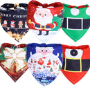Dog Christmas Triangle Scarf Cotton Cartoon (Anhui hair) Christmas triangle towel wine red bottom old man Small size (suitable for pets within 10 Jin)-7