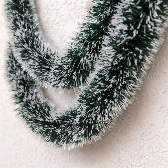 Tinsel Decoration Christmas New Year Dark Green Tops-dark green green edge