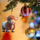 O Acrylic Christmas Cow Car Hanging Ornament Cow pendant 5-4