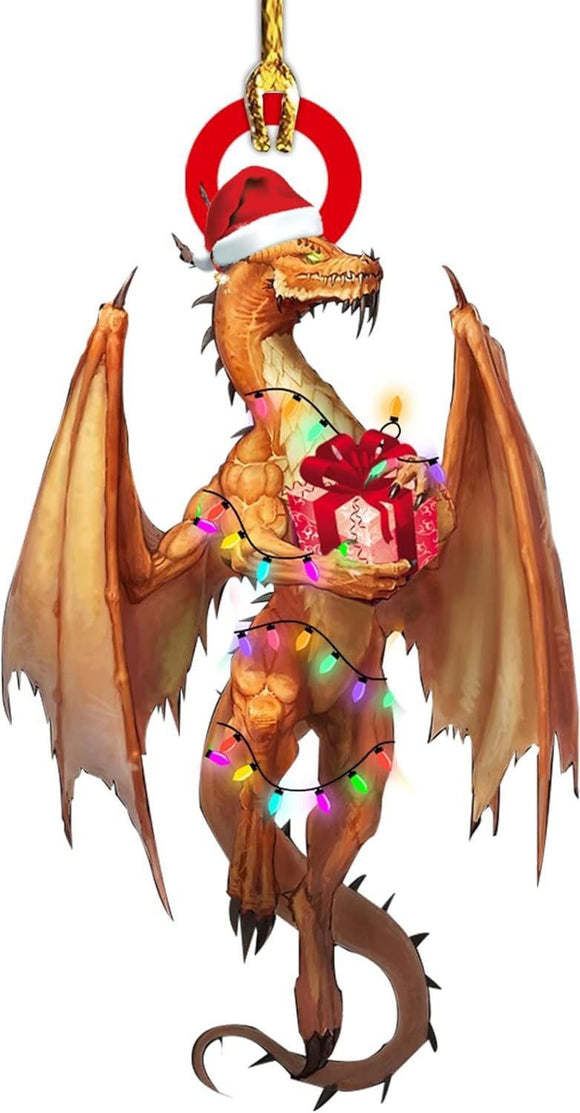 Christmas Dragon Acrylic Car Hanging Decoration I
