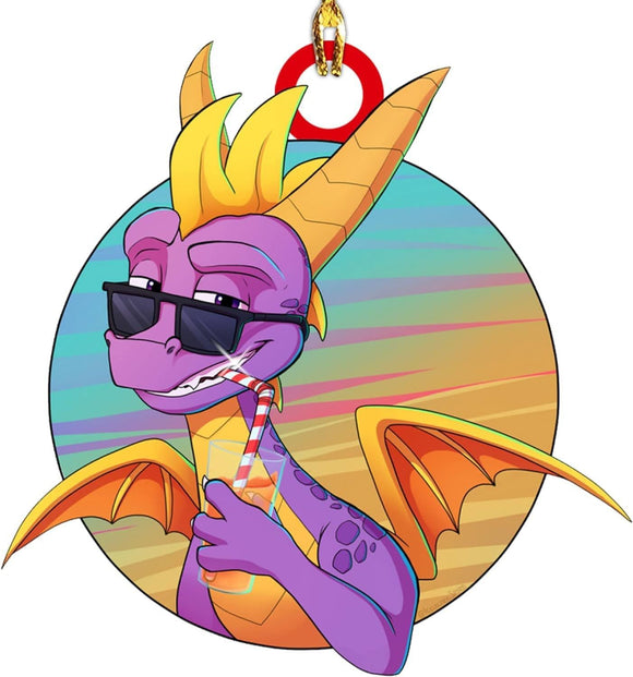 Christmas Dragon Acrylic Car Hanging Decoration L
