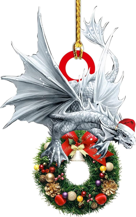 Christmas Dragon Acrylic Car Hanging Decoration M