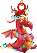 Christmas Dragon Acrylic Car Hanging Decoration O-1