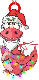Christmas Dragon Acrylic Car Hanging Decoration P-1