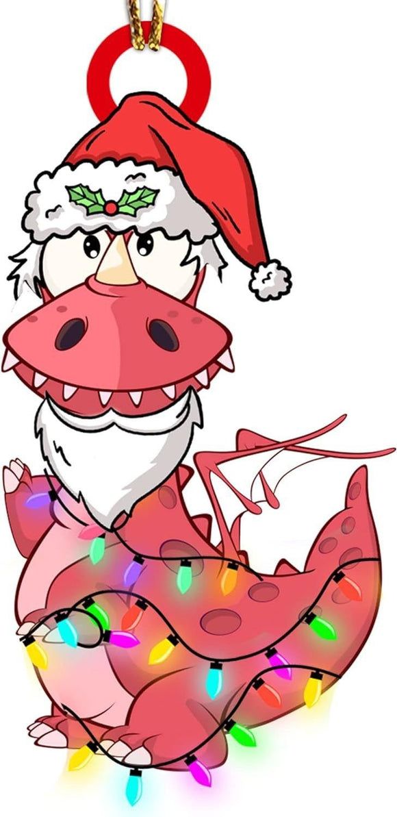 Christmas Dragon Acrylic Car Hanging Decoration P