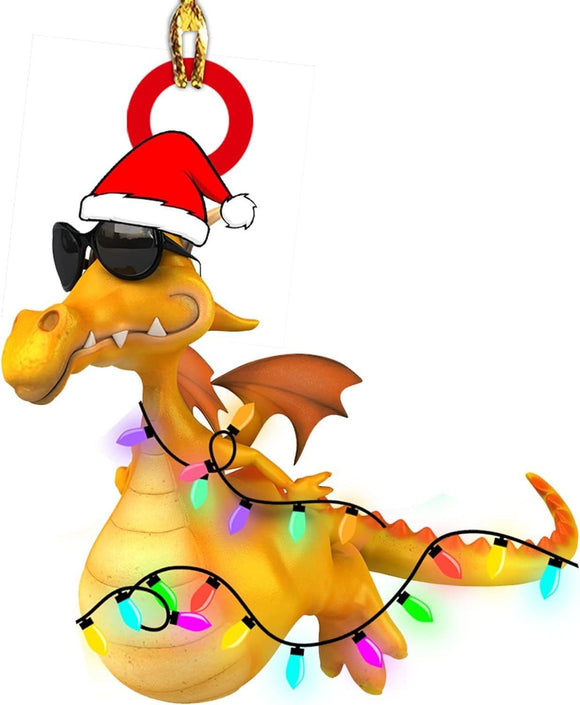 Christmas Dragon Acrylic Car Hanging Decoration R