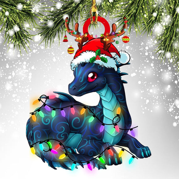 Christmas Dragon Acrylic Car Hanging Decoration R