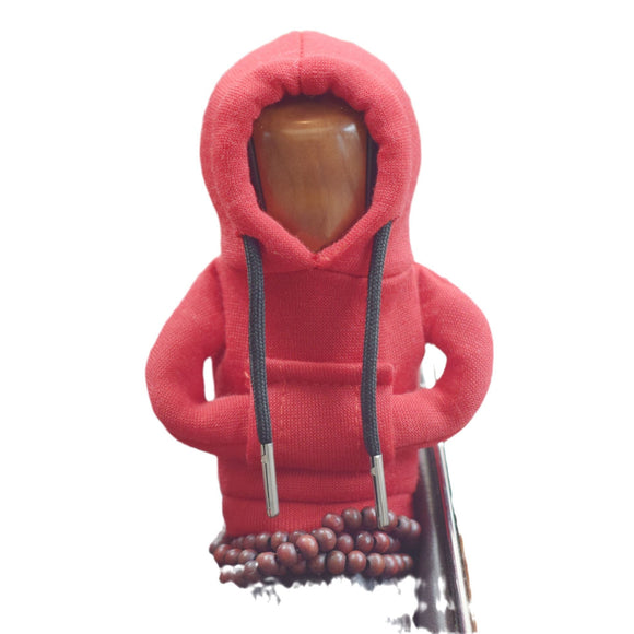 Jicheng Car Gear Shift Lever Cover Fabric Red Christmas