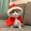 AMOOR Pet Christmas Cape Small Dog Holiday Wear Christmas Scarf [Velcro] L [Recommended for up to 15 jin; check chest and back length]-3