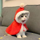 AMOOR Pet Christmas Cape Small Dog Holiday Wear Christmas Scarf [Velcro] L [Recommended for up to 15 jin; check chest and back length]-5