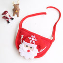 Pet Christmas Hat Bandana Wearable Accessories Red base pet bib (suitable for pets under 15 lbs)-1