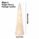 Illuminated Christmas Tree Decoration Mini LED Night Light Resin Desktop Ornament for Holiday Home Decor and Festive Tabletop Ambiance (L)-2