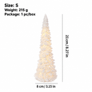 Illuminated Christmas Tree Decoration Mini LED Night Light Resin Desktop Ornament for Holiday Home Decor and Festive Tabletop Ambiance (S)-3