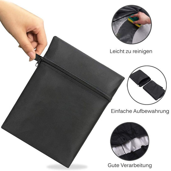 Universal Outdoor Grill Cover Waterproof UV Resistant Dustproof Barbecue Protector with Adjustable Straps for Rectangular Round Kettle and Portable Grills (600D, S07)