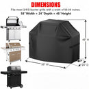 Universal Outdoor Grill Cover Waterproof UV Resistant Dustproof Barbecue Protector with Adjustable Straps for Rectangular Round Kettle and Portable Grills (600D, S11)-3