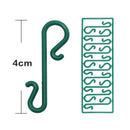 Christmas Ornament Hooks S-Shaped Plastic Hangers for Tree Balls, Stockings, Pinecones and Small Pendants, Green Snap-Apart Hook Strips for Holiday Home and Commercial Display Decoration (30 PCS (3 Sheets))-2