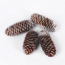 Natural Pine Cones with Snow-Dusted Tips for Christmas Tree Ornaments, Holiday Table Centerpieces, DIY Wreath Crafts, Garland Making and Festive Photo Props (3-4cm(7PCS))-8