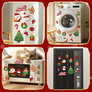 12Pcs Christmas Fridge Magnets Set Magnetic Santa Snowman Tree Decorations for Refrigerator Xmas Home Decor-4