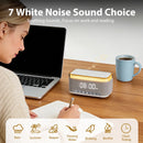 15W Fast Wireless Charging Alarm Clock with Bluetooth Speaker, White Noise Mochine & RGB Night Light, 6-in-1 Digital Bedside Alarm Clock Radio for Bedroom, Grey-11